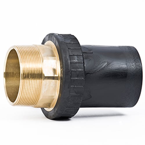 Male BSP Threaded Adaptors in PE100/SDR Brass